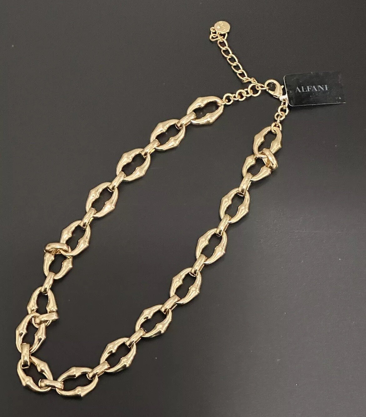NWT Alfani Gold-Tone All Around Link Collar Necklace, 17″ + 2″ Extender $39.50