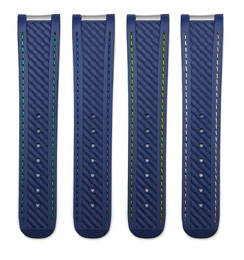 18,19,20mm Silicon Rubber Light Strap Watch Band Omega Seamster Aqua Terra At150