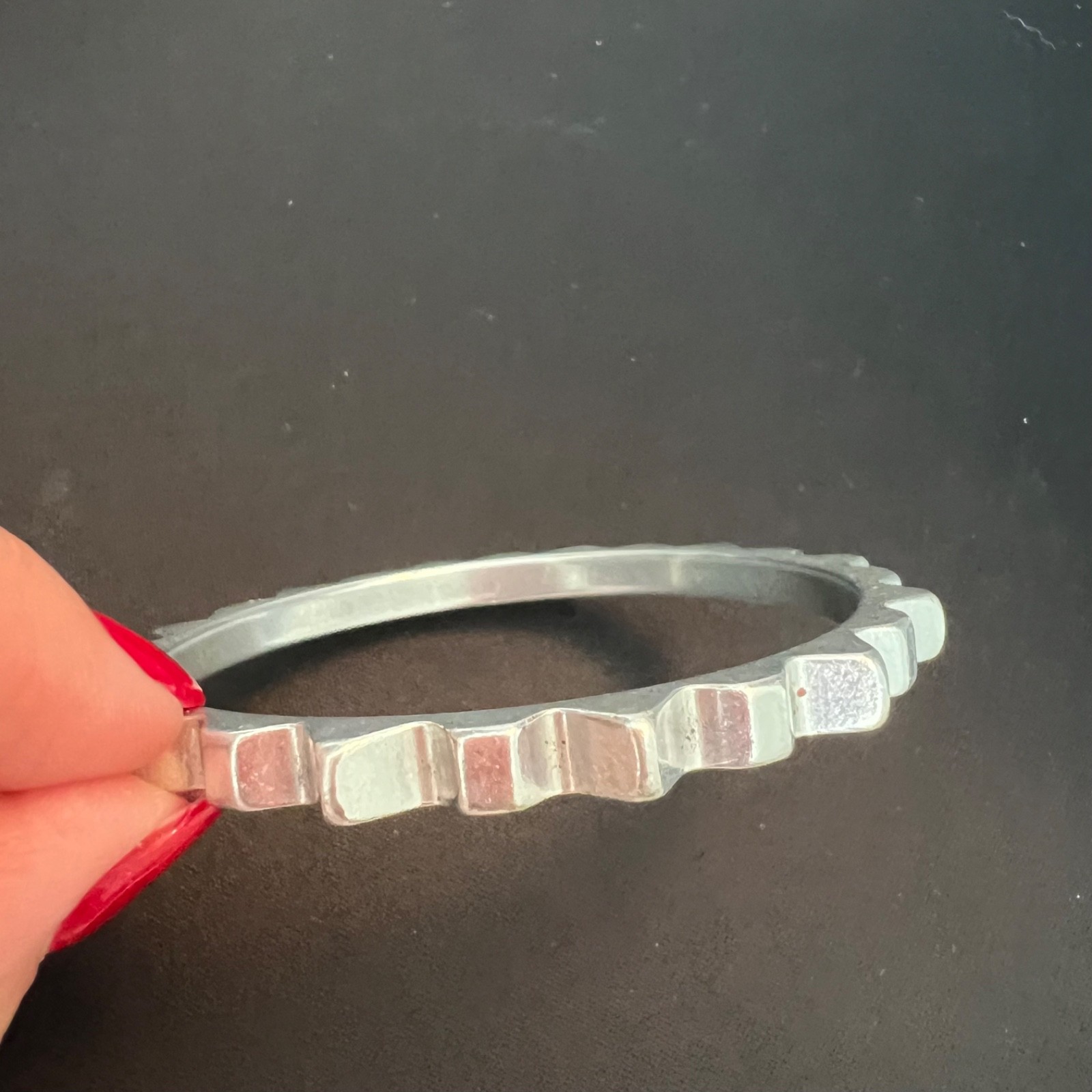 Glen Yank Vintage Bangle Bracelet Aluminum Punk Memphis Brutalist 1980s NYC Art