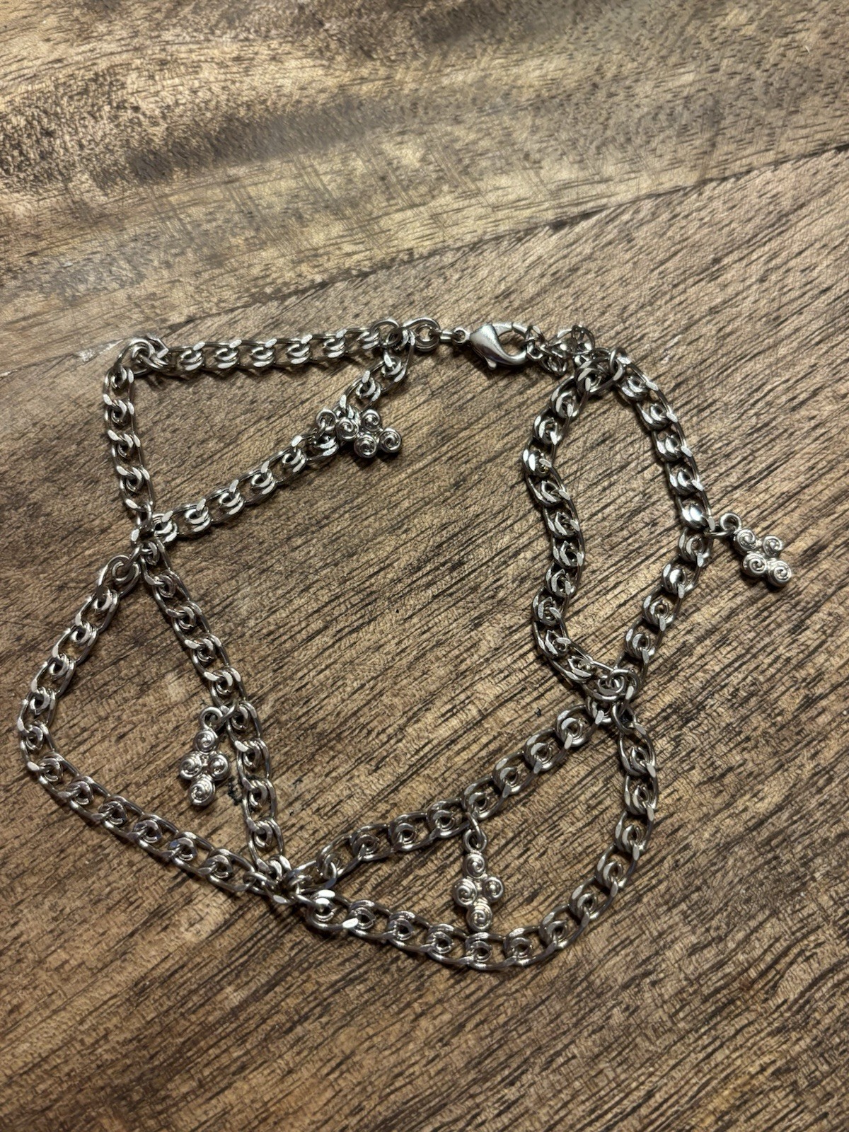 Vintage Avon Boot Anklet Silver Tone Finish