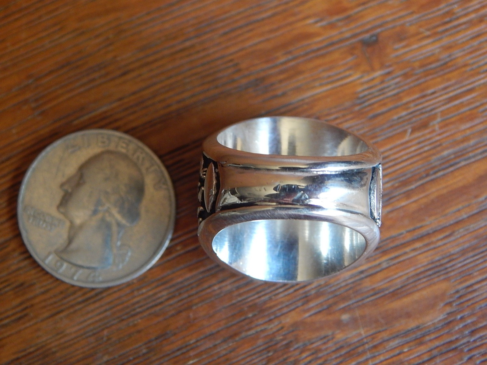 NFL Oakland Raiders Ring Sterling Silver 1995 Football Mens Ring 9.5 31 Grams
