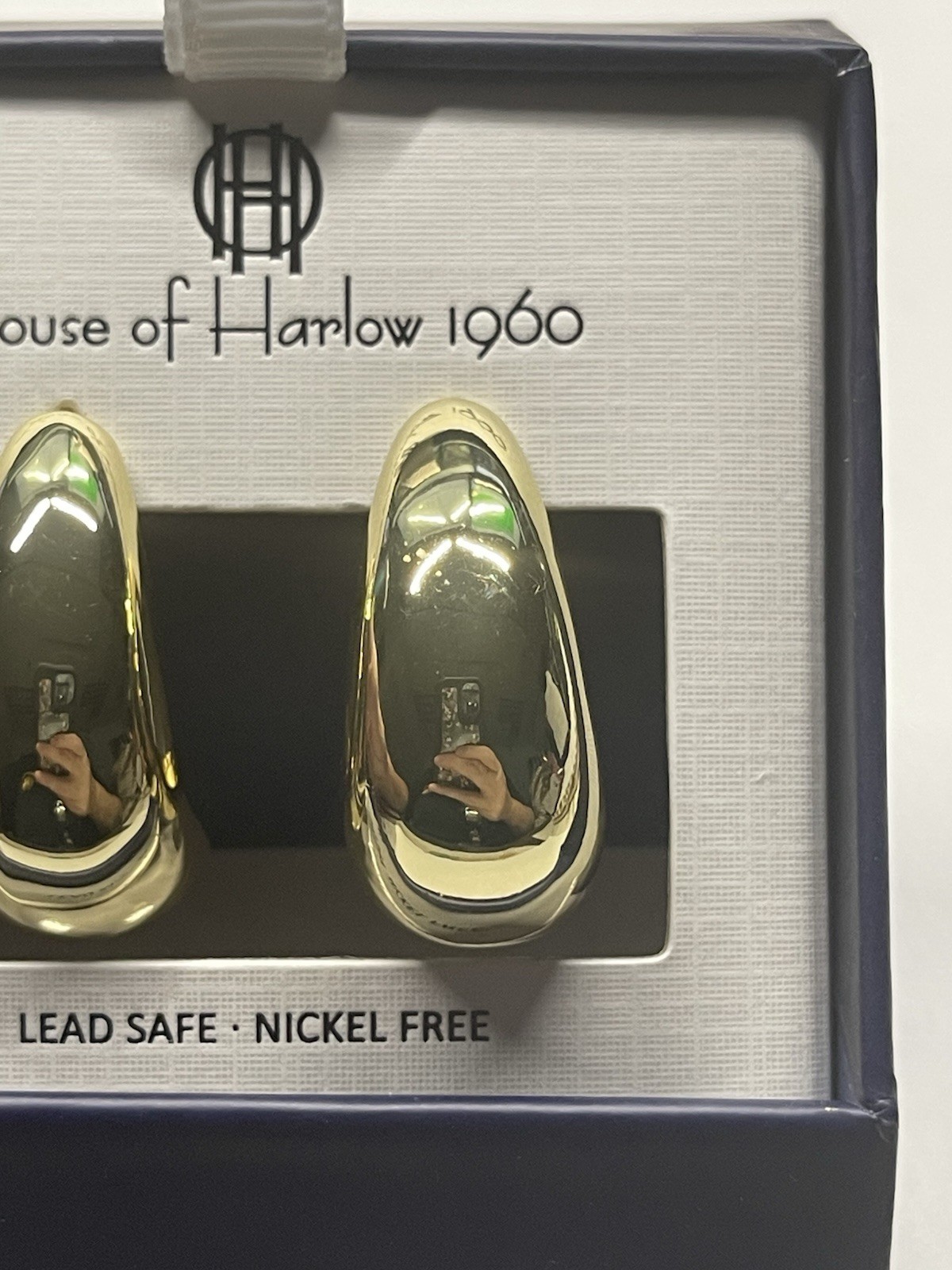 House Of Harlow 1960 Thick Gold Hoop Earrings NEW