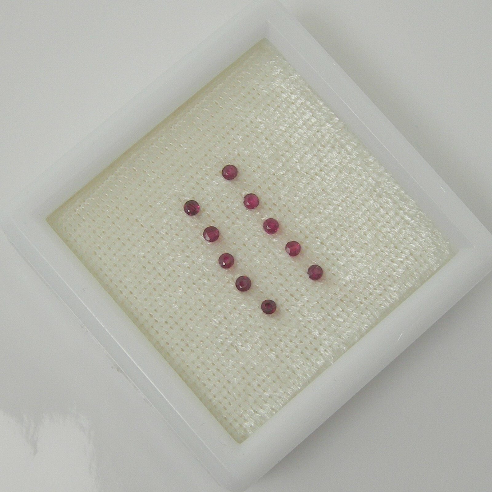 0.30ct Natural Round 1.75 mm Red-Pinkish Ruby Loose Gemstone, Qty 10 pieces