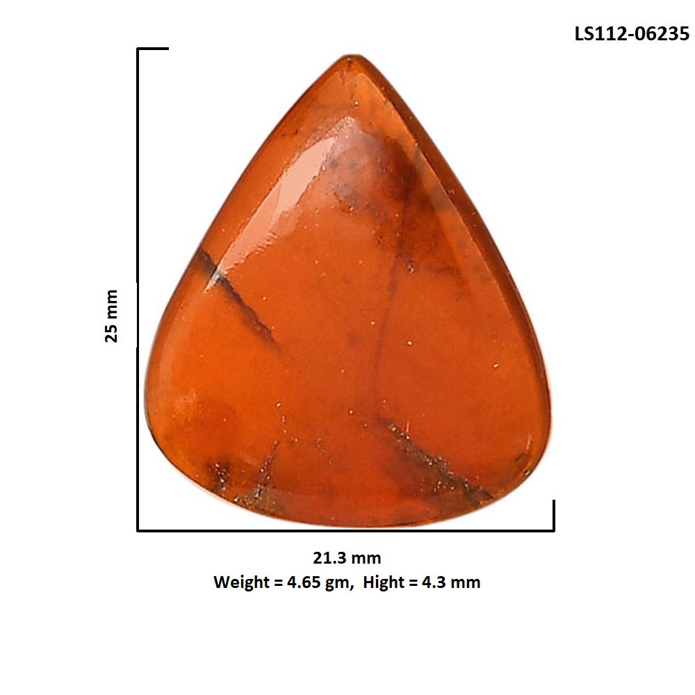 Natural Hessonite Garnet 21.3x25x4.3mm Heart Shape Polished Gemstone LS112-06235