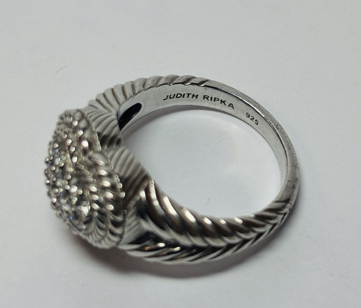 Judith Ripka Sterling 925 Silver Heart CZ Ring Size 10 – .31