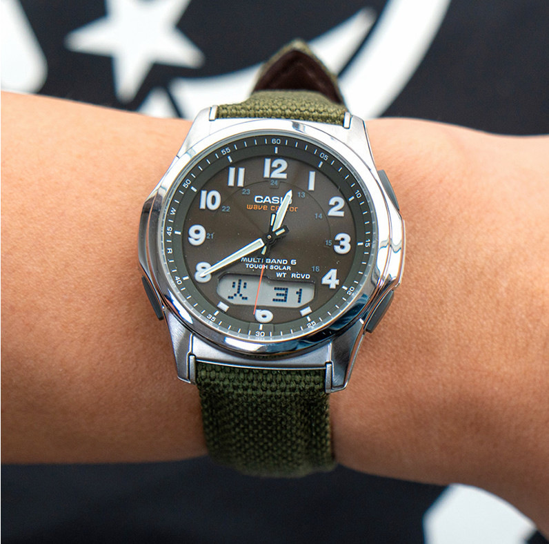 Casio Wave Ceptar WVA-M630B-3AJF Tough Solar Multiband 6 Green Dial Watch New