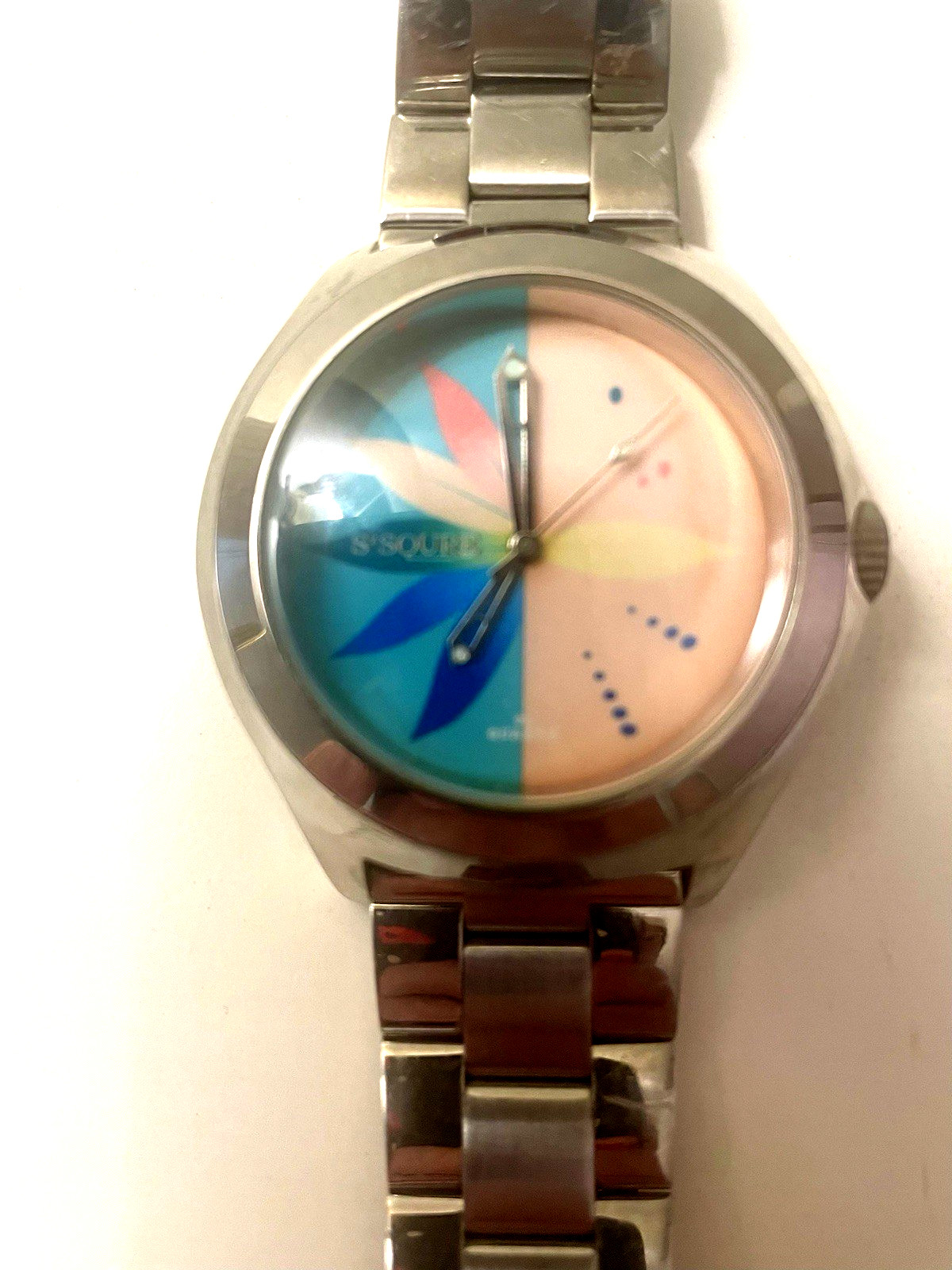 Unisex Watch Round Flower Face by S Square Very Palm Beach Vintage