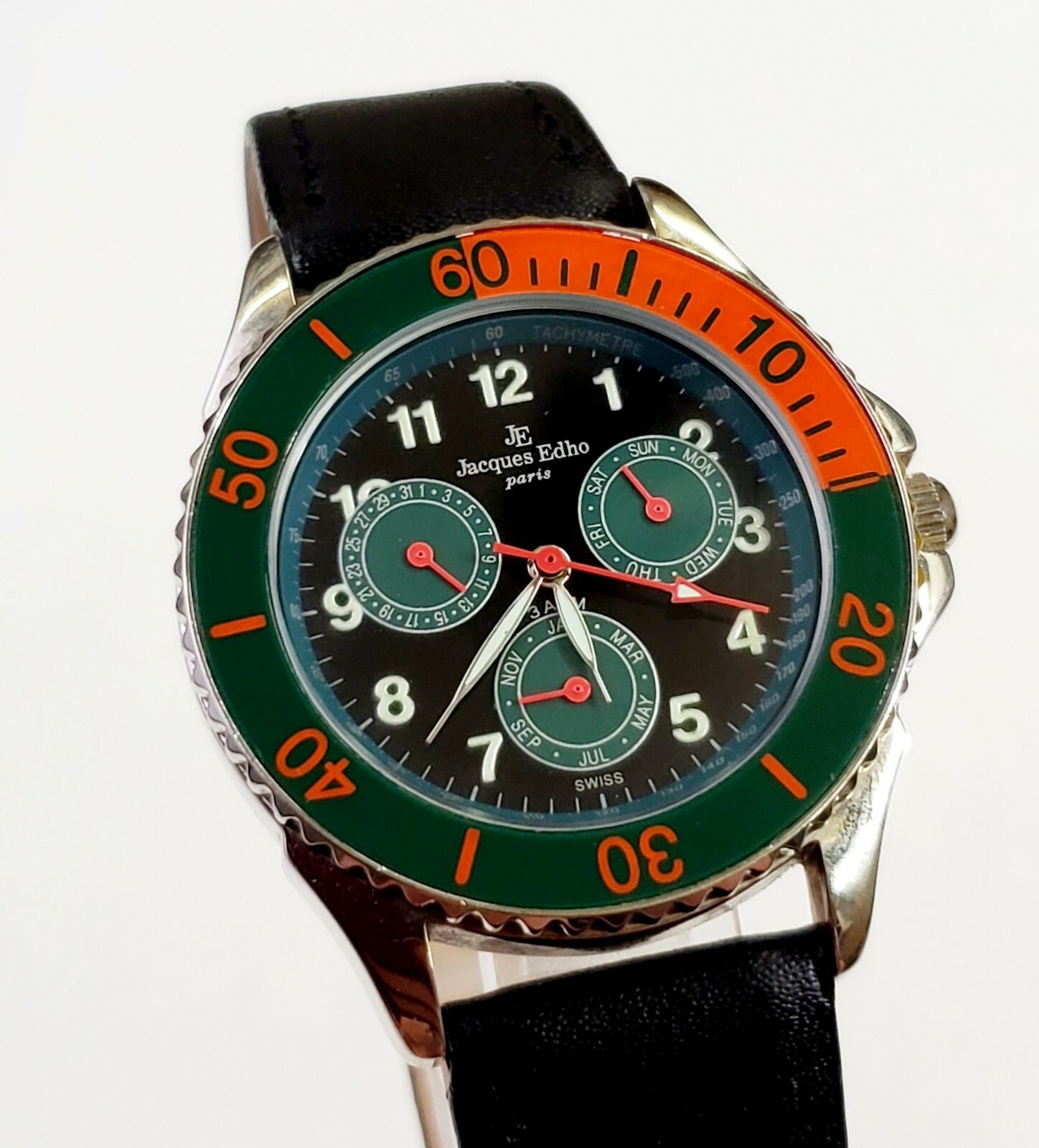 RARE,UNIQUE Men’s SWISS MULTIFUNCTION Watch JAQUES EDHO 790/4E