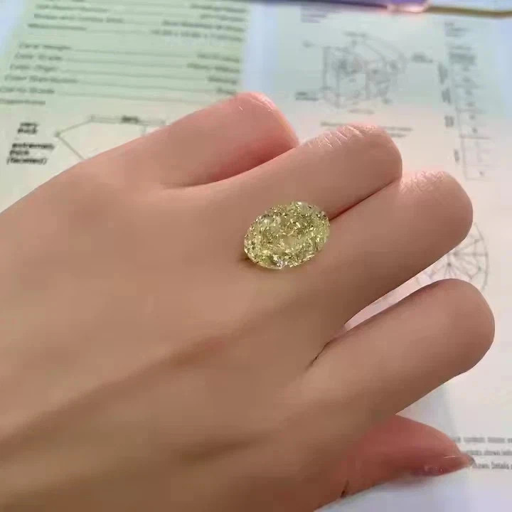 5.10 CT Natural Yellow Diamond 10×12 MM 1 Pcs Oval Cut VVS1 D Grade Certified X4