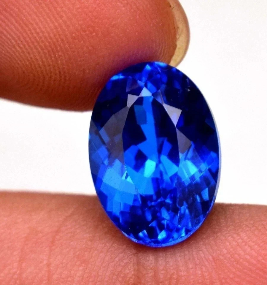 12+ Ct Natural Ceylon Blue Kashmiri Sapphire Unheated Oval Cut Loose Gemstone