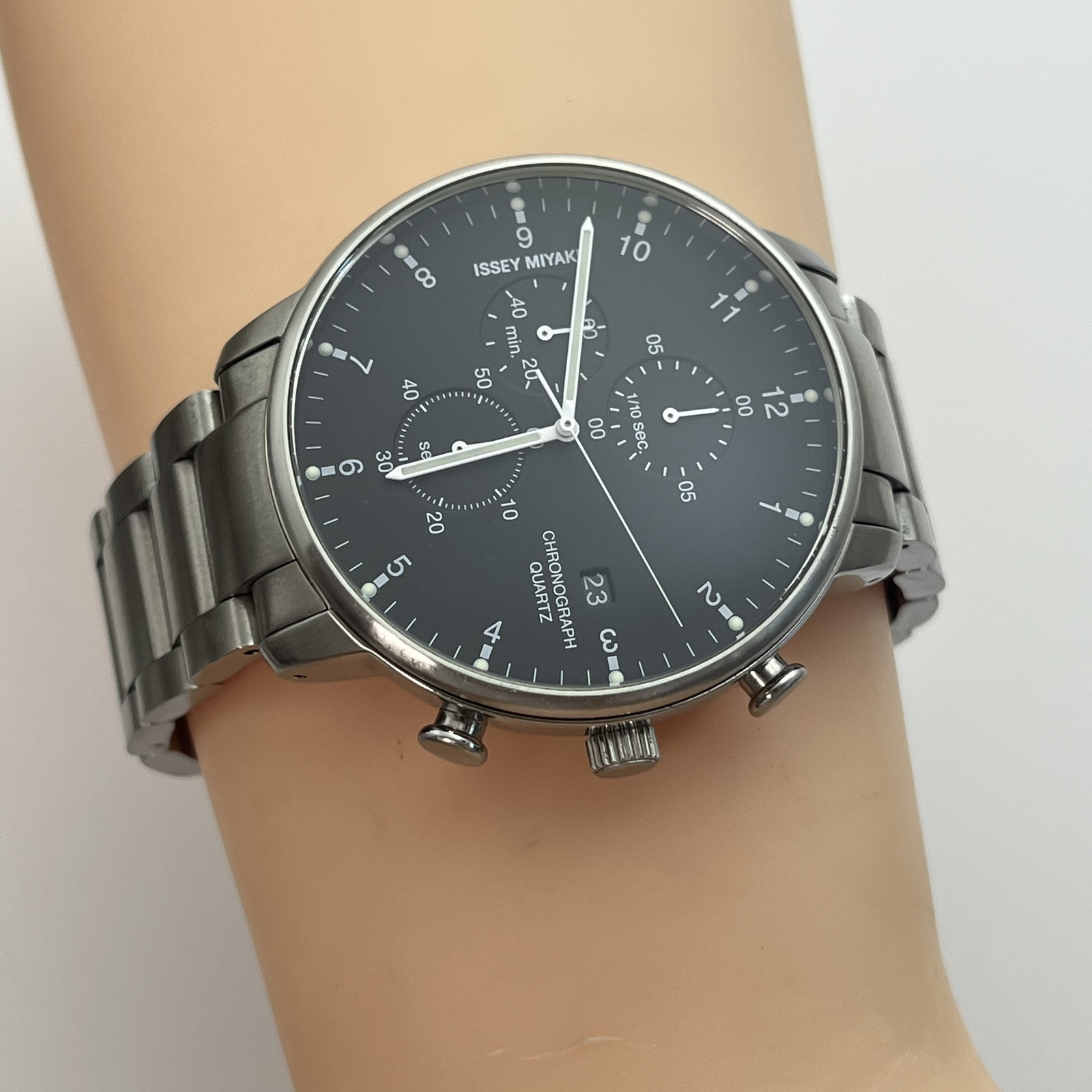 Seiko Issey Miyake C by Ichiro Iwasaki Chronograph Quartz Watch Japan SS #B758