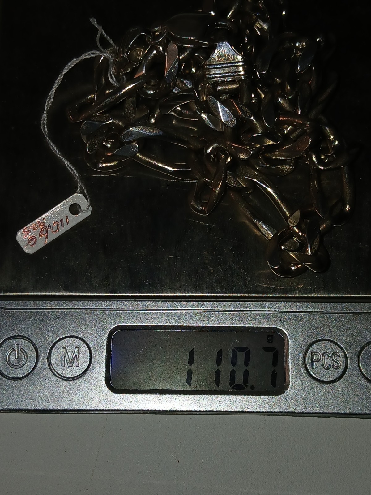 Sterling Silver 110 gram 3+1 Figaro / Cuban Link .925 Silver Italy 10.8MM