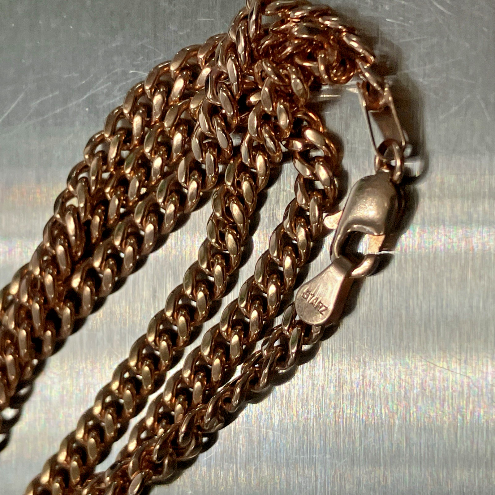 10kt Real Rose Gold Cuban Chain 8.4Grams 4mm 24” Starz Brand New with Tag 10k
