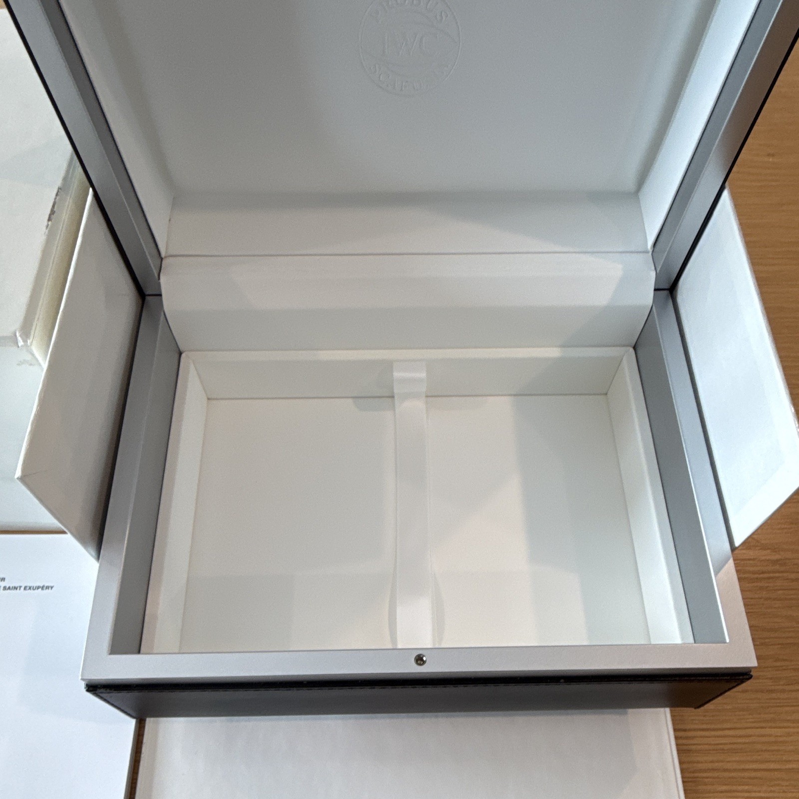 IWC Watch Leather Presentation Box w/ Outer Box, Booklets & Cleaning Cloth