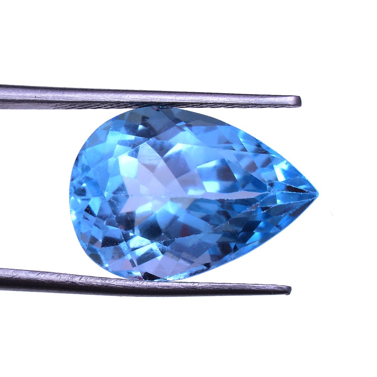 10.40 Cts VVS Natural Sky Blue Topaz Pear Cut 16mm*11mm Untreated Loose Gemstone