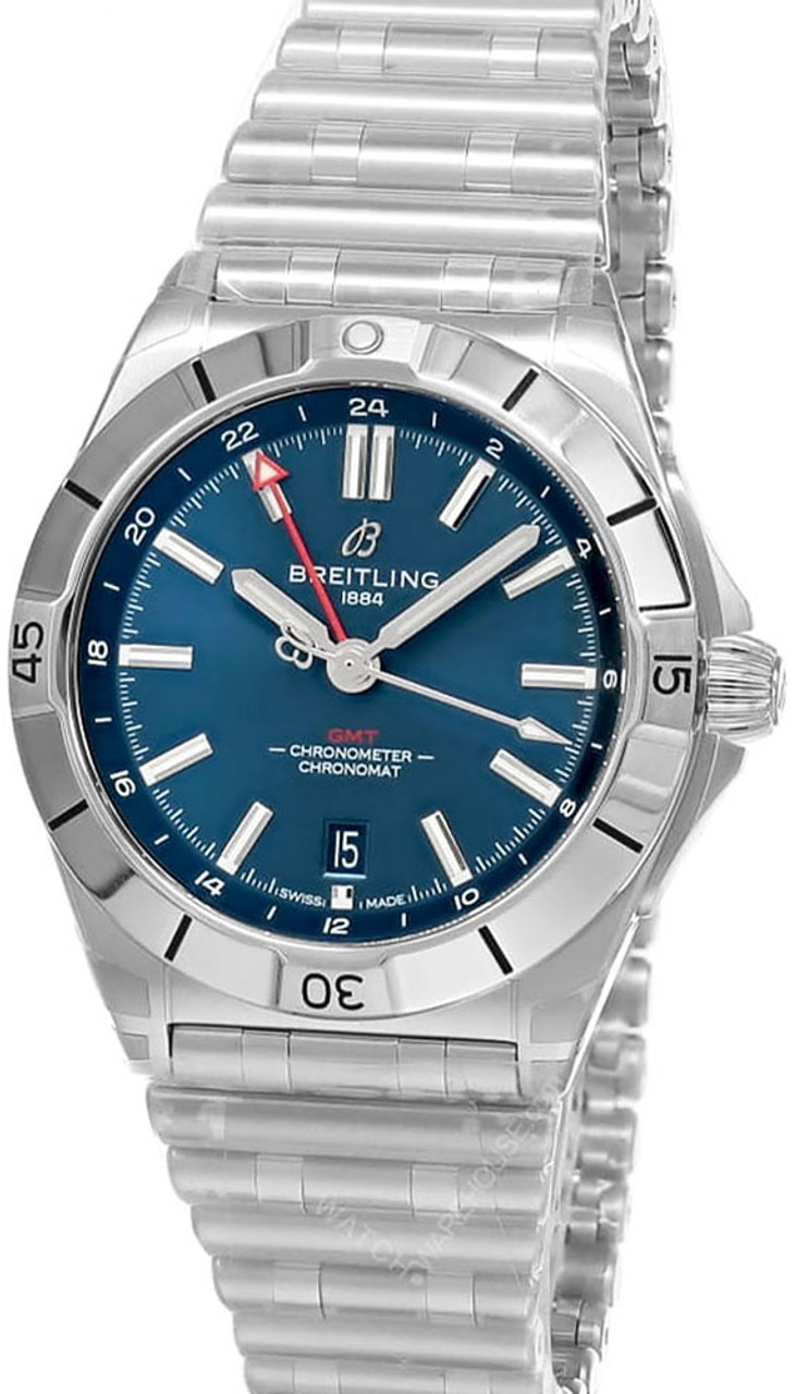 Breitling Chronomat Automatic GMT SS 40mm Blue Dial Men’s Watch A32398101C1A1