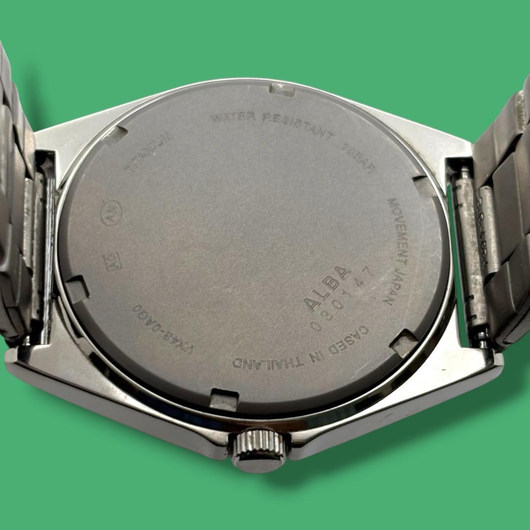 Excellent condition, fully functional Seiko Alba men’s watch, titanium, day-