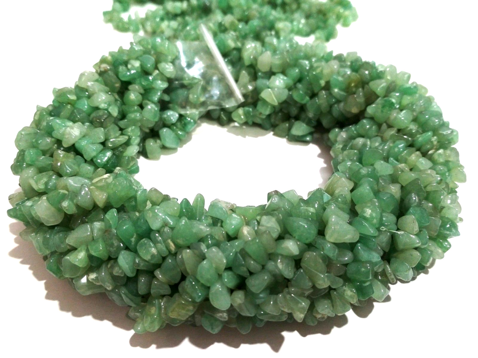 Aventurine Chip Nugget Smooth 4X6mm Gemstone Beads 34″Inch 1 Necklace