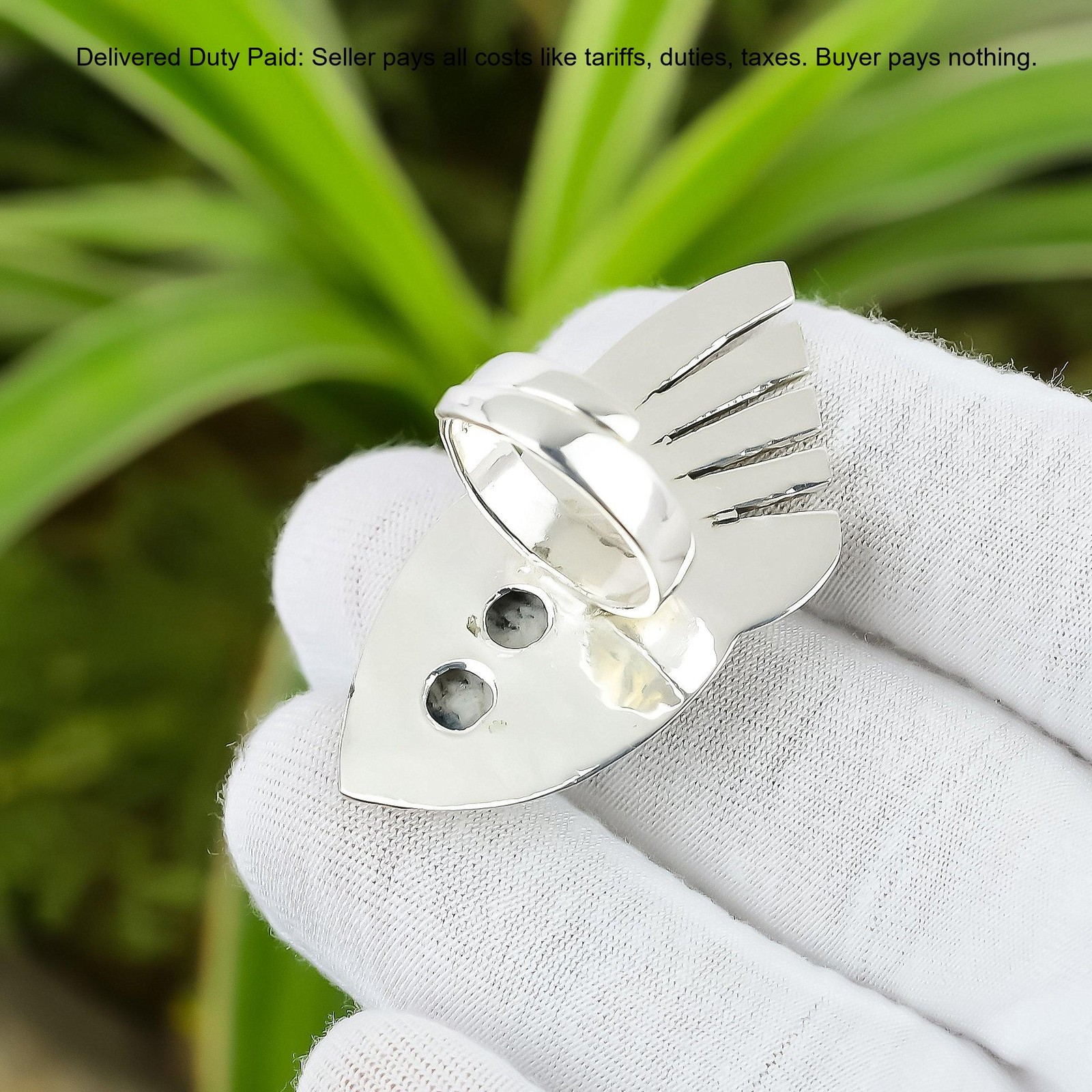 Pear K2 Jasper Gemstone Sterling Silver Anniversary Boho Stackable Daughter Ring