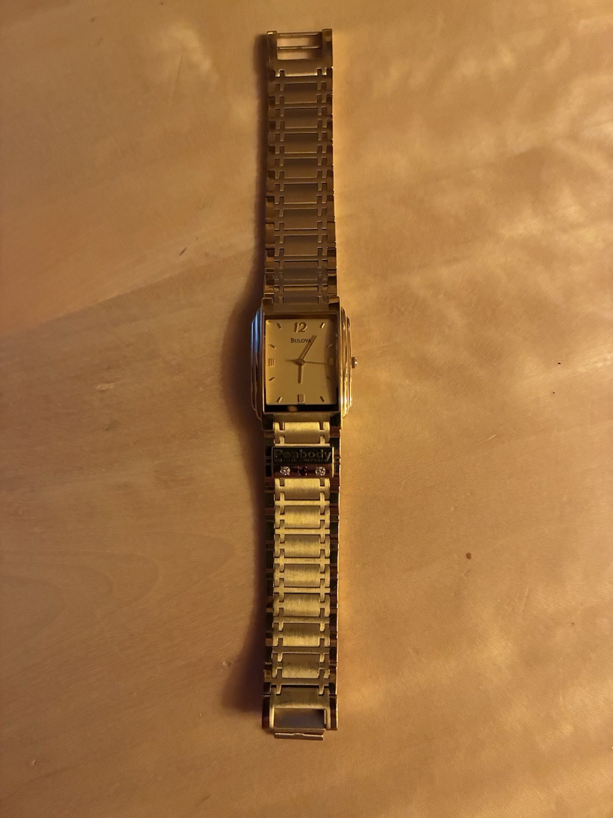 Bulova Vintage Men’s Watch with Two Diamonds and a Ruby-Water-Resistant