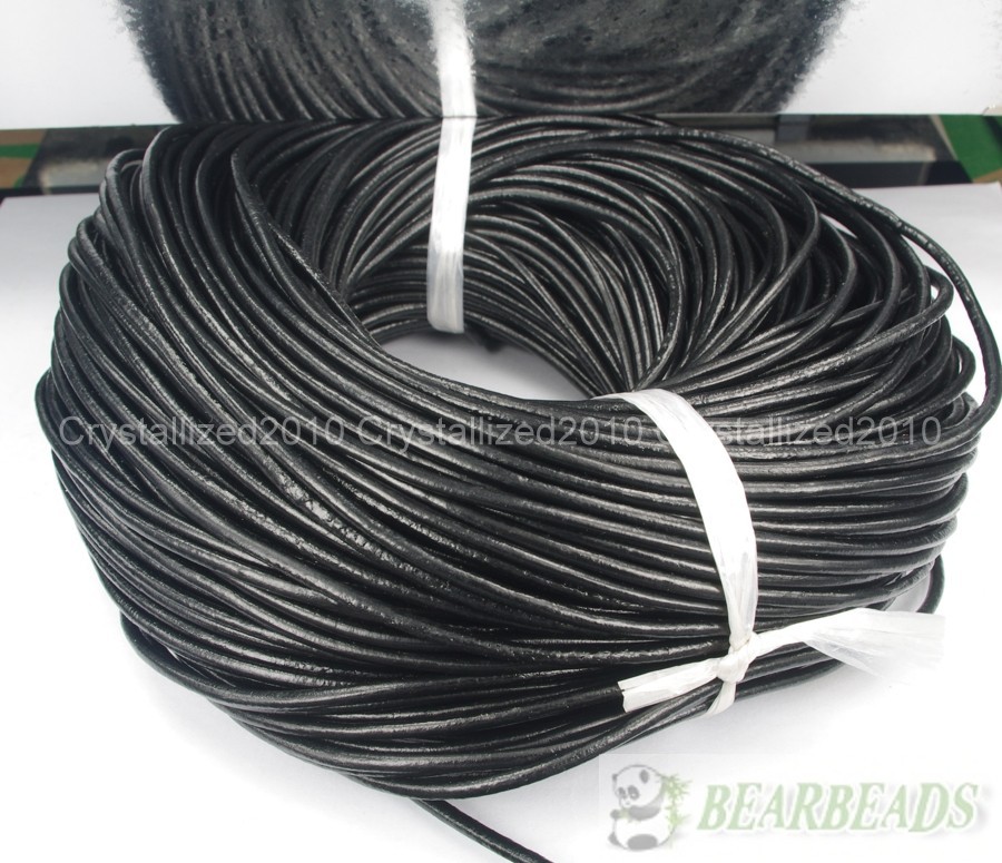 Genuine Leather Cord Thread For Diy Bracelet Necklace Jewelry Making 10M 100M
