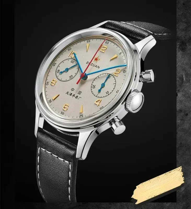 Men’s watches 1963 pilot automatic watch 42mm waterproof retro quartz.