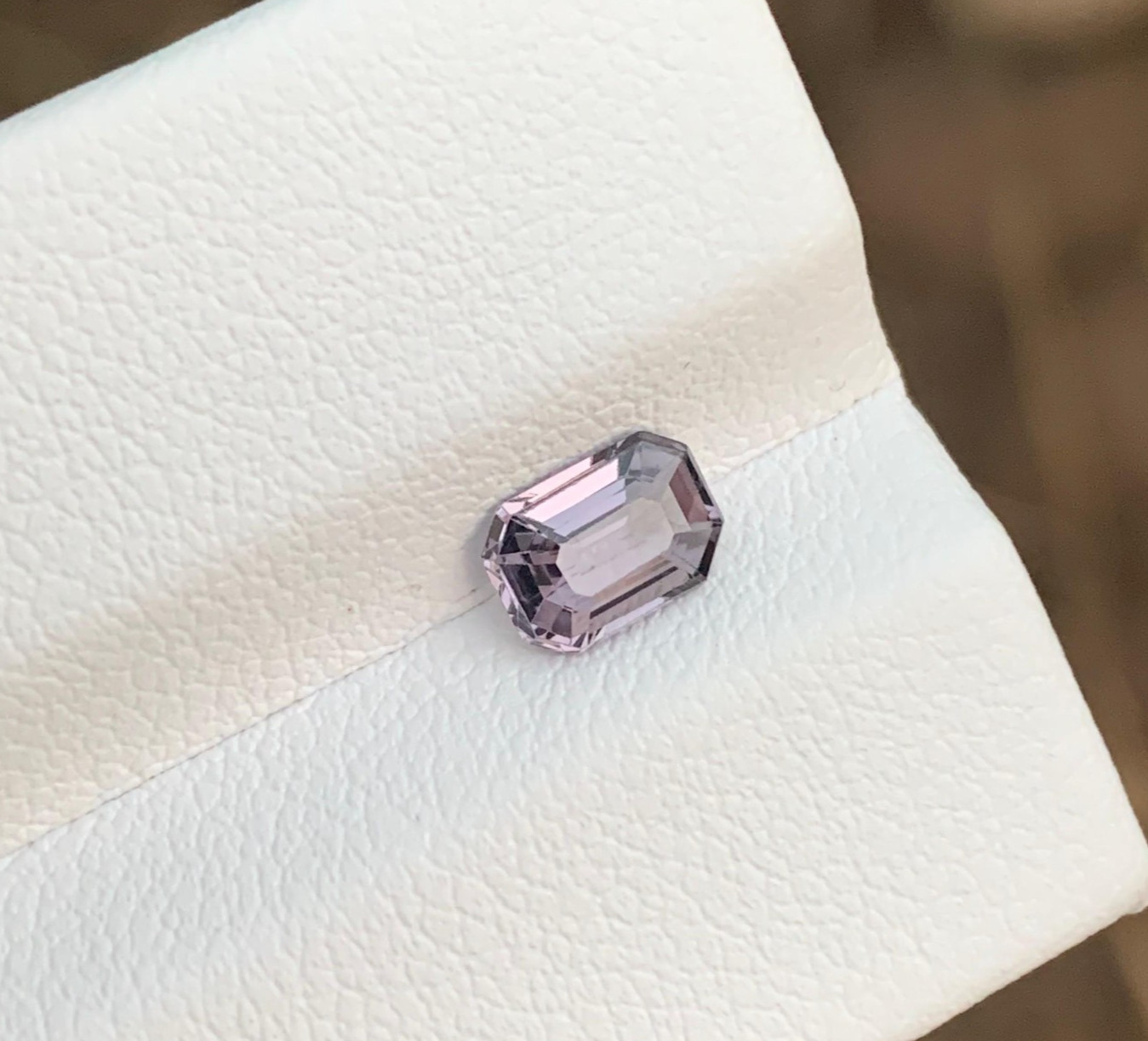 Natural Burma Spinel – 0.870ct Lavander Color – 7mm Emerald Cut – Loose Gemstone