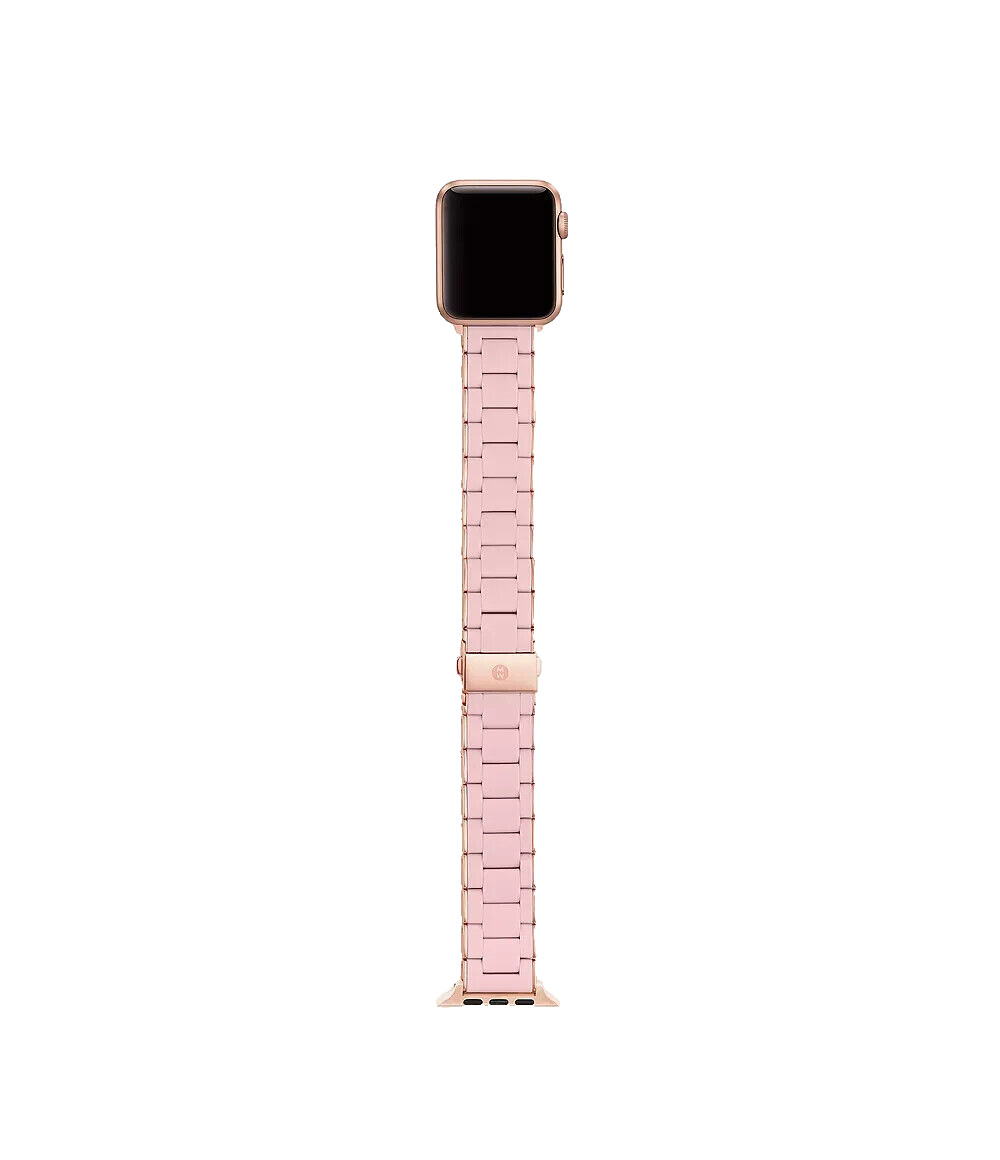 Michele 38/40mm 42/44mm Pink Silicone-Wrapped Apple Watch Bracelet MS20AS0001