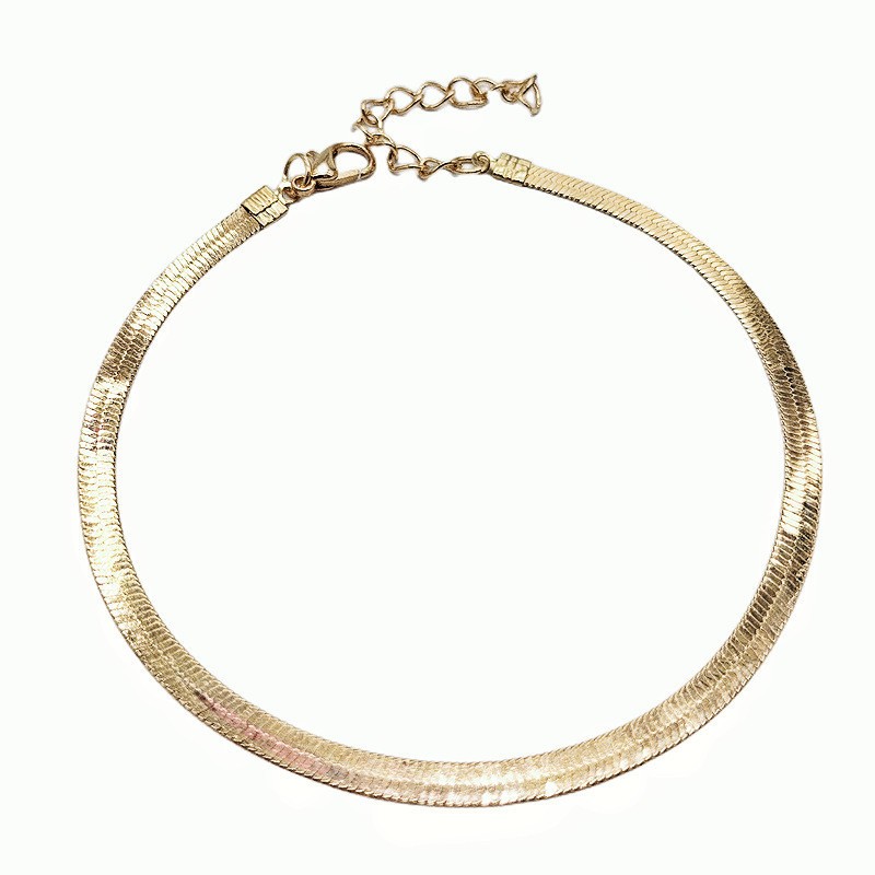 1/2x Gold Plated Charm Link Flat Gold Anklets for Women Twist Rope Chain Anklets
