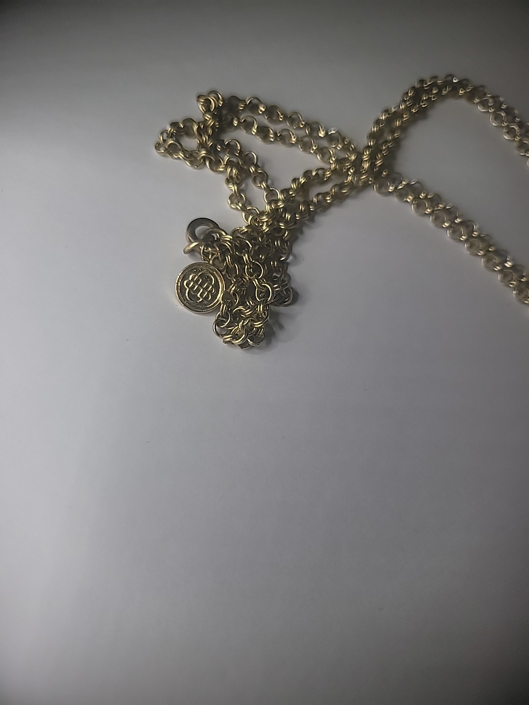 Vintage Baskin Brothers Gold Tone Chain Double Strand Neacklace Jewelry Costume