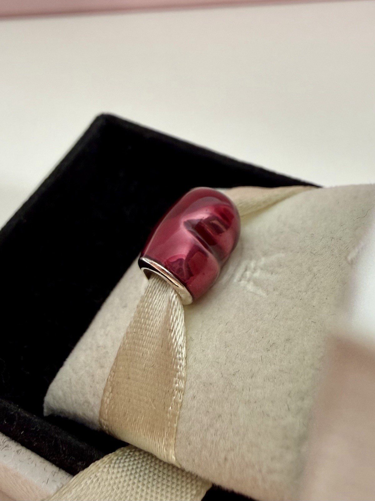 Pandora SSilver In My Heart, Fuschia Enamel Charm Valentine#791814EN62 Authentic