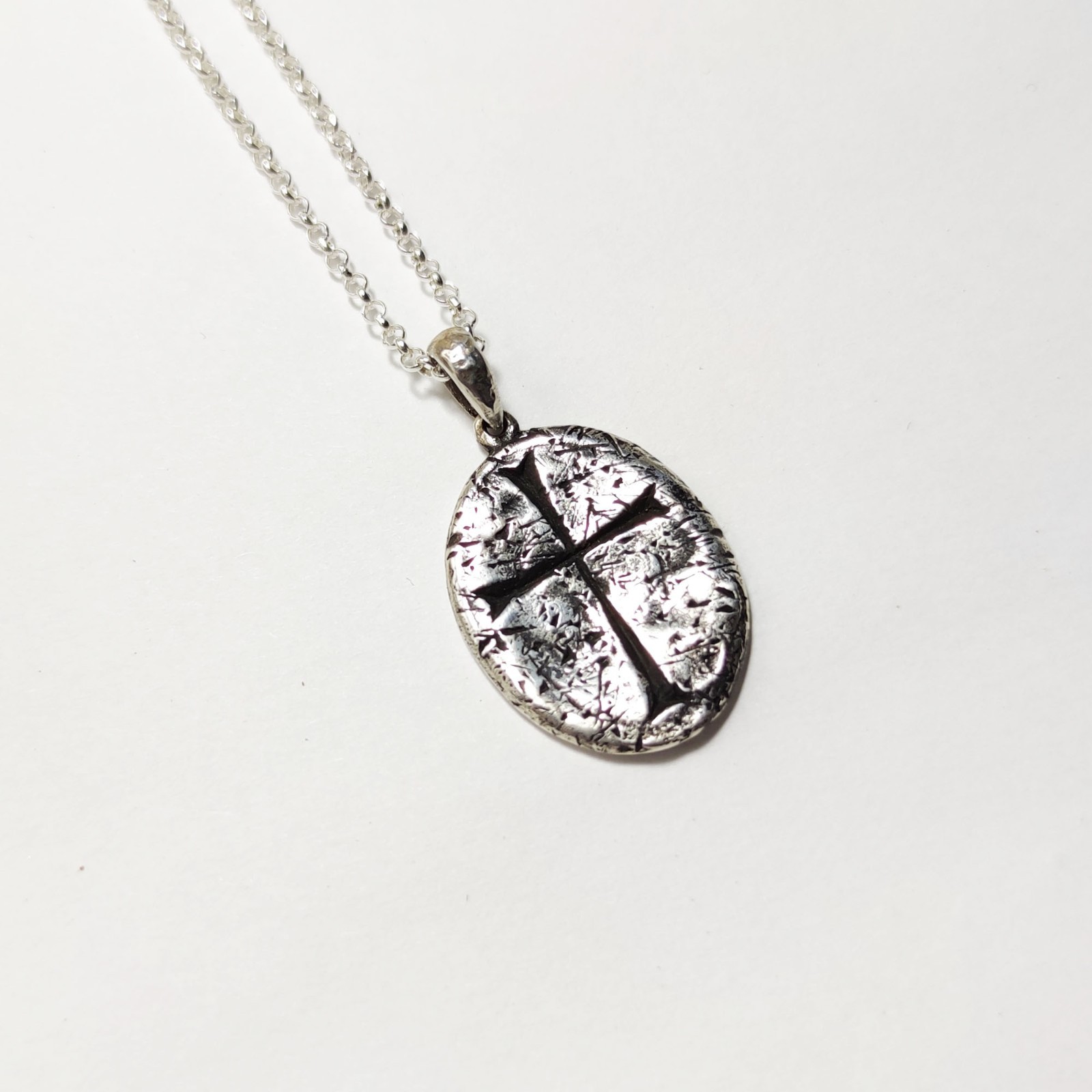 Templar Cross Pendant 925 Silver Men Jewelry