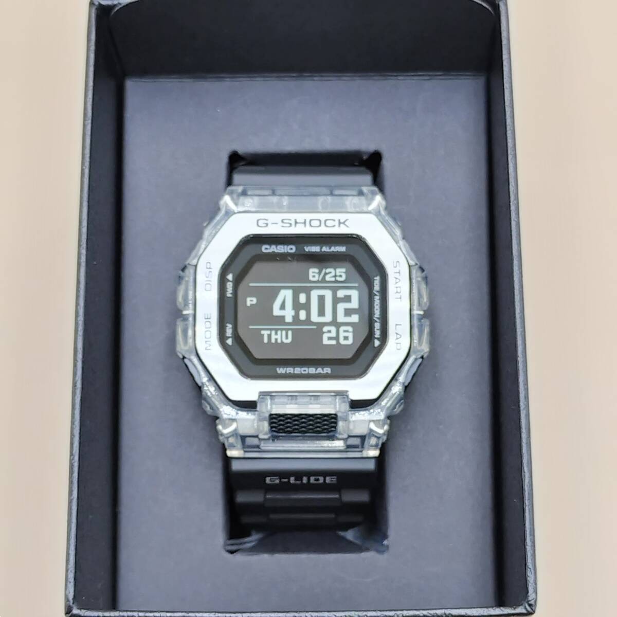 CASIO G SHOCK G LIDE GBX 100S 1JF Bluetooth Tide Graph MIP LCD 20 ATM Waterproof