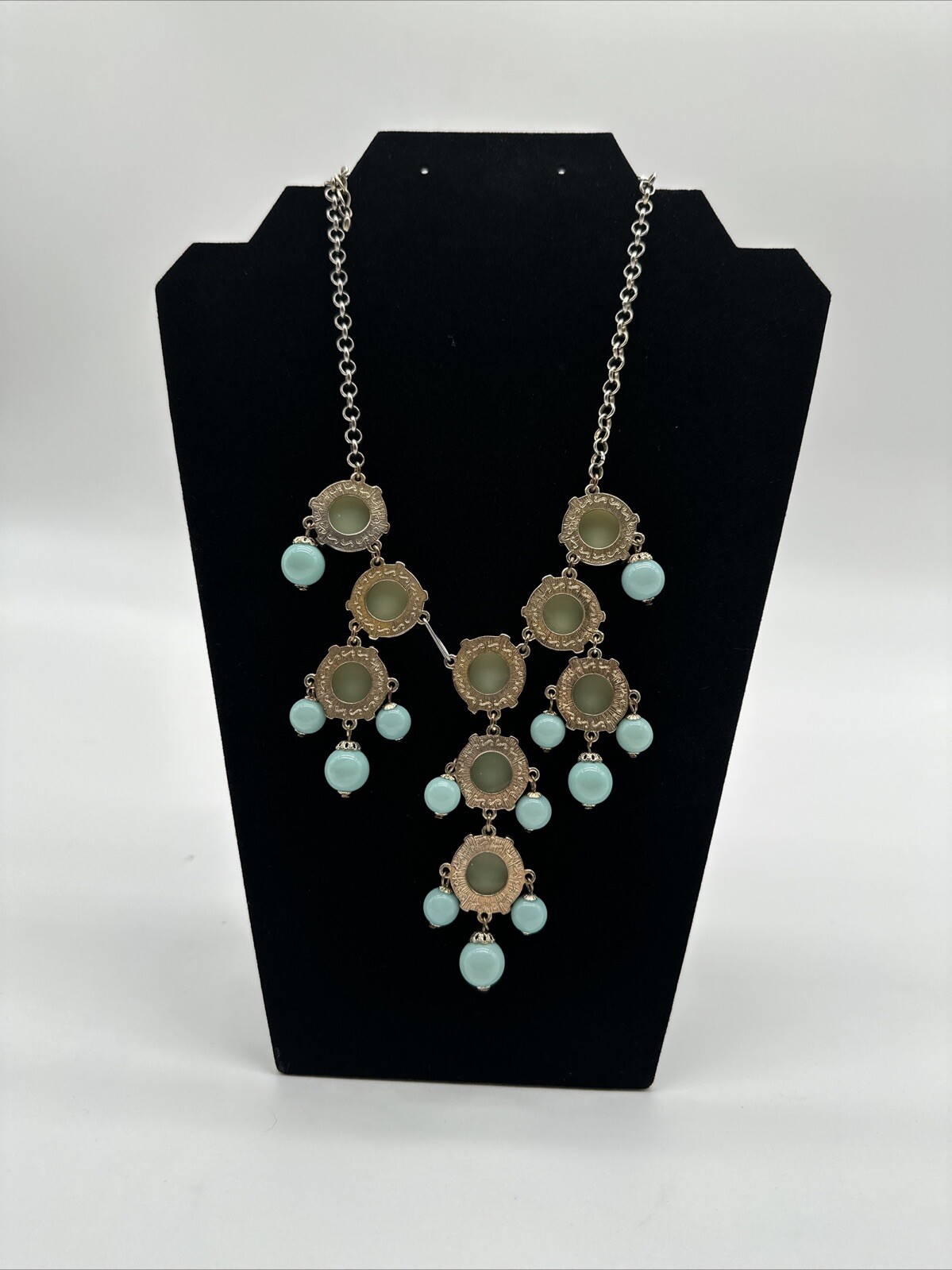 Hawaii Sea Glass Boho Stack Hippie North Shore Turquoise Necklace-13In…34