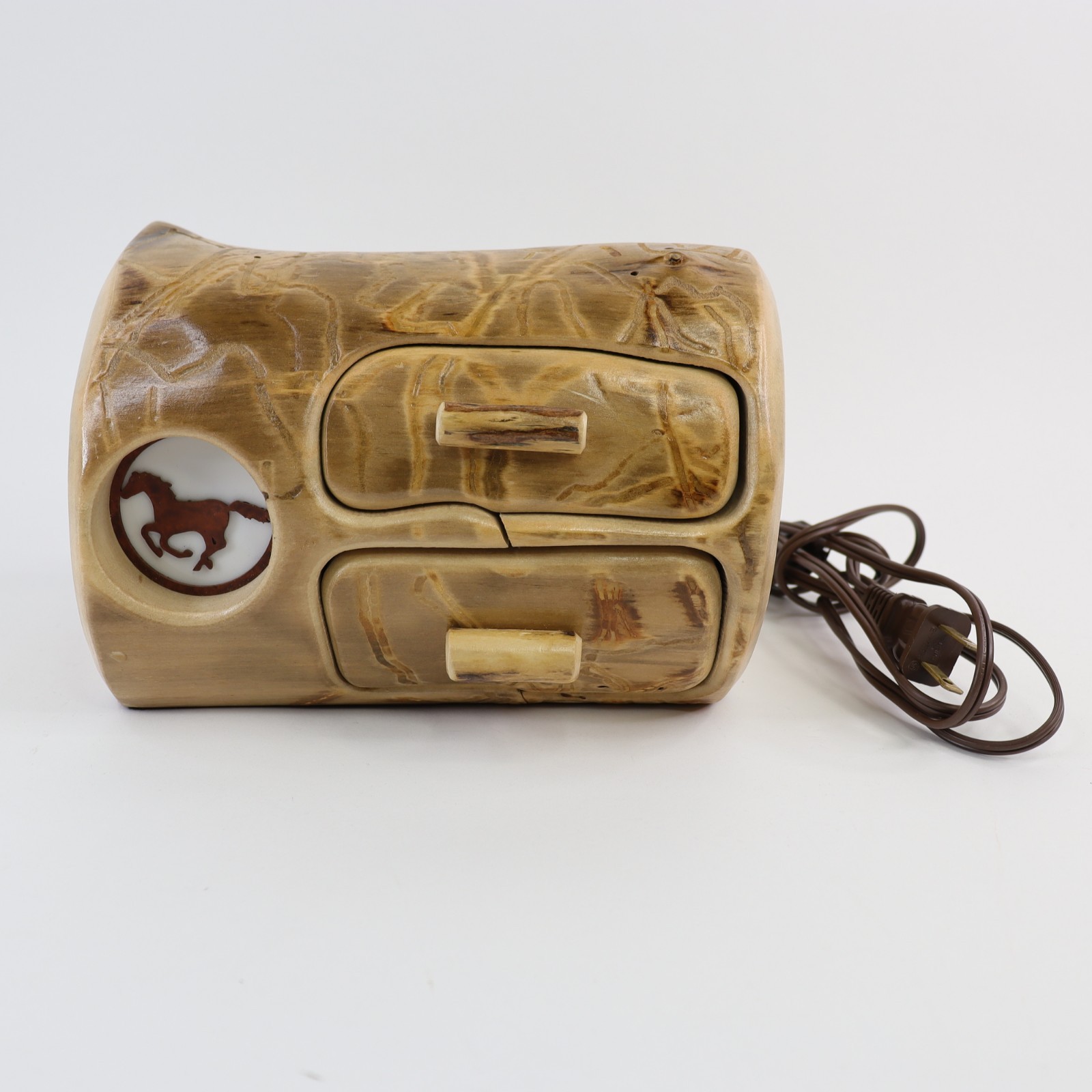 Aspen Wood Wooden Trinket Jewelry Box Nature Turns Rustic Cabin Night Light