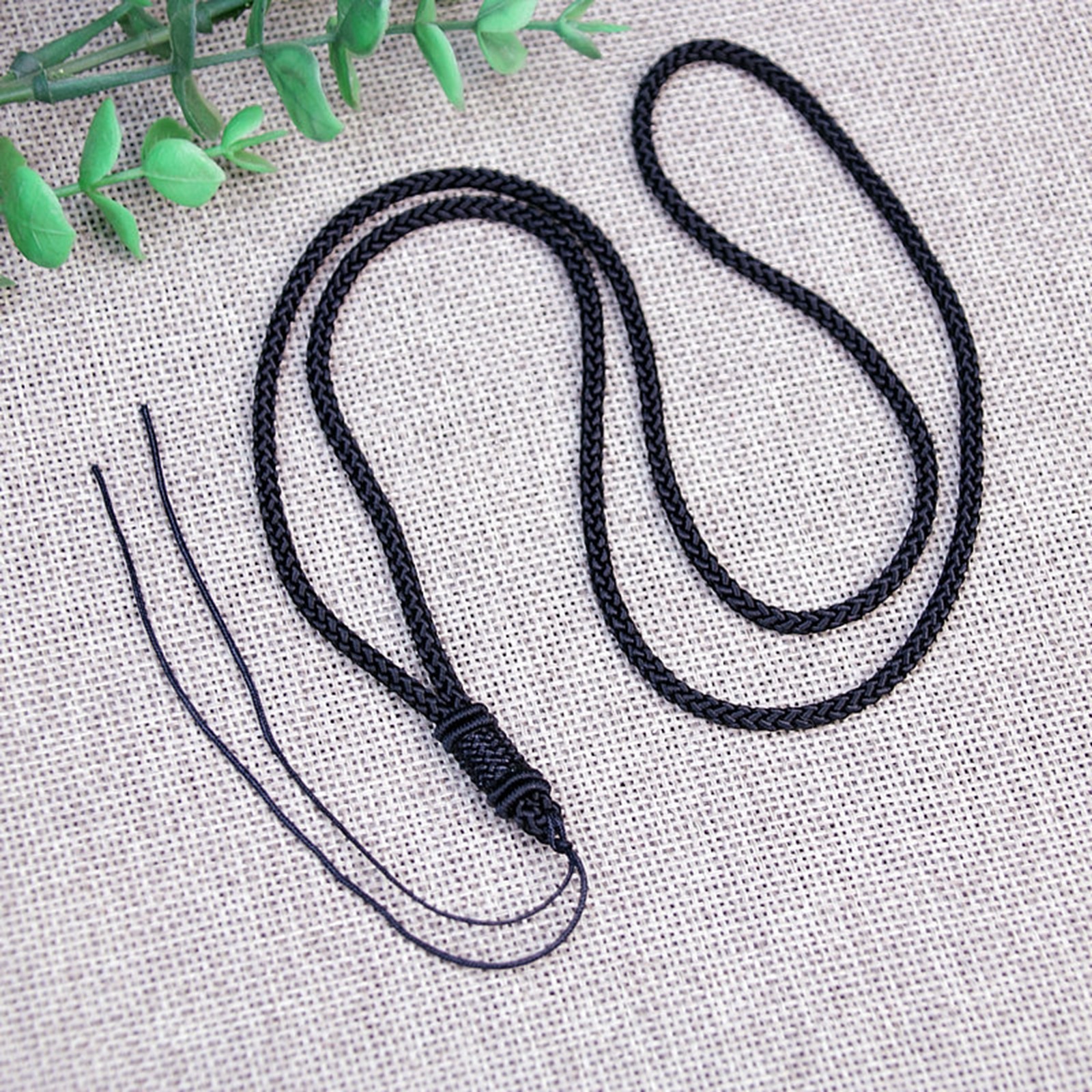 10 Black Chinese Thread Knotted Silk Love Rope String Necklace for Jade pendant