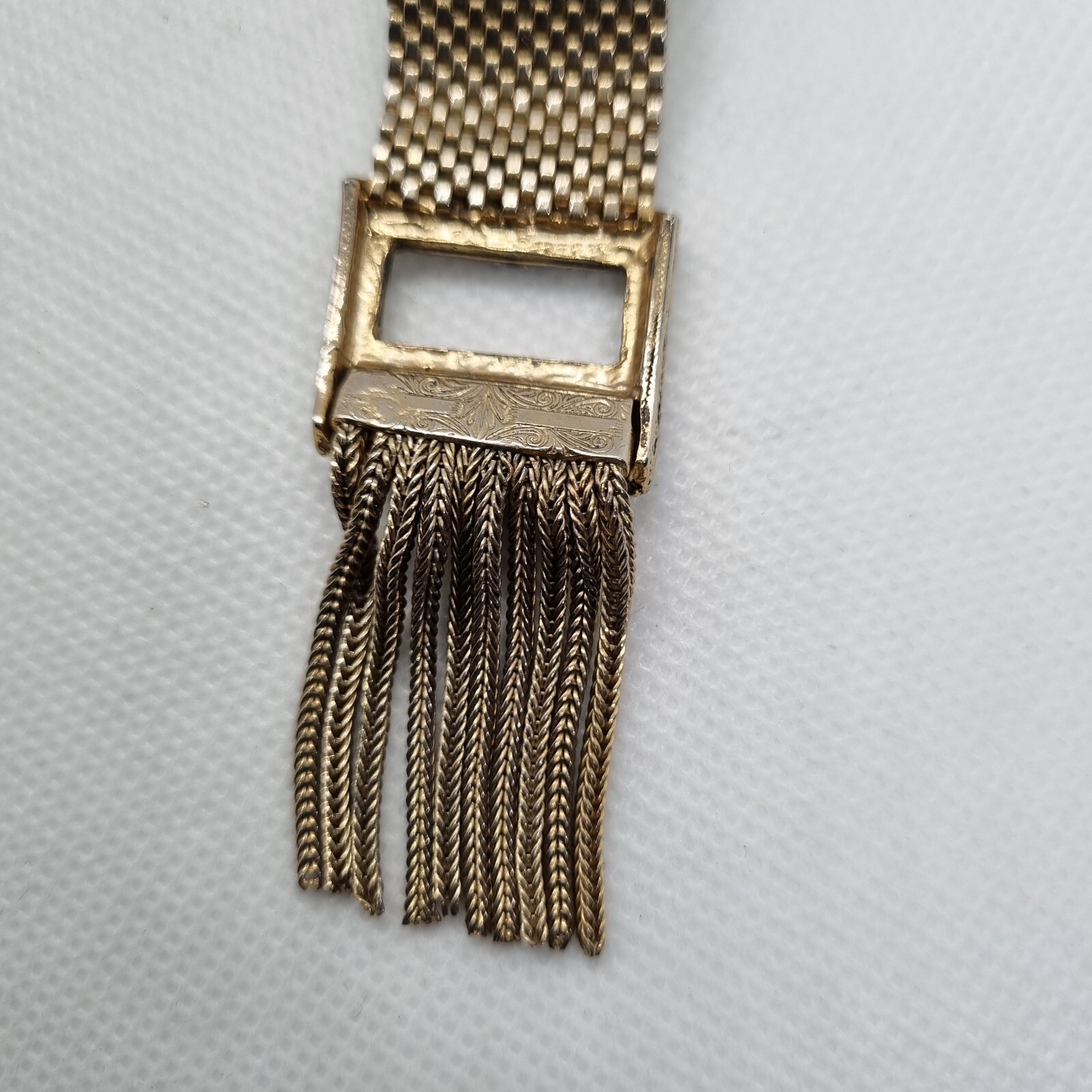 Rare Vintage Victorian Music Box tassel bracelet Swiss movement