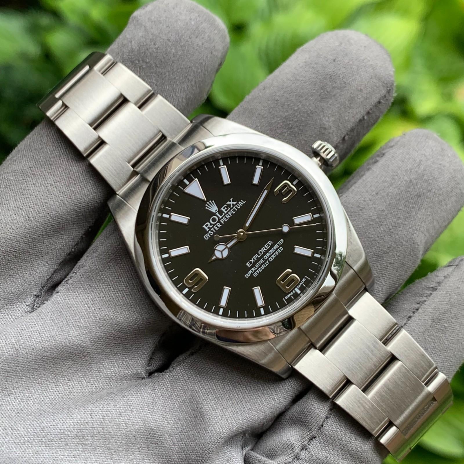 Rolex Explorer Ref. 214270 Automatic Oyster Perpetual Steel Watch – Box & Papers