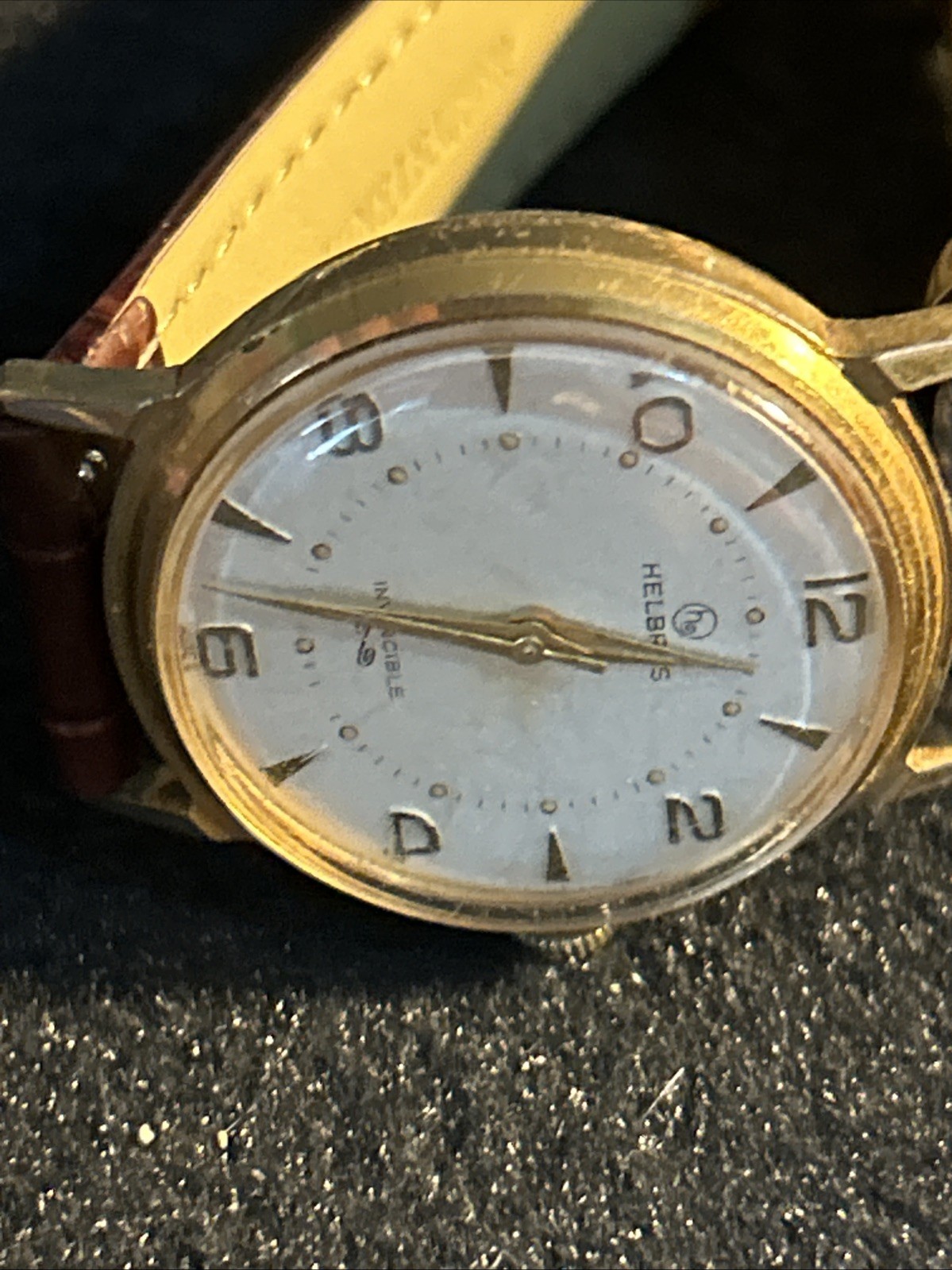 Vintage Helbros Invincible Men’s Watch Mechanical Hand Wind Gold Tone