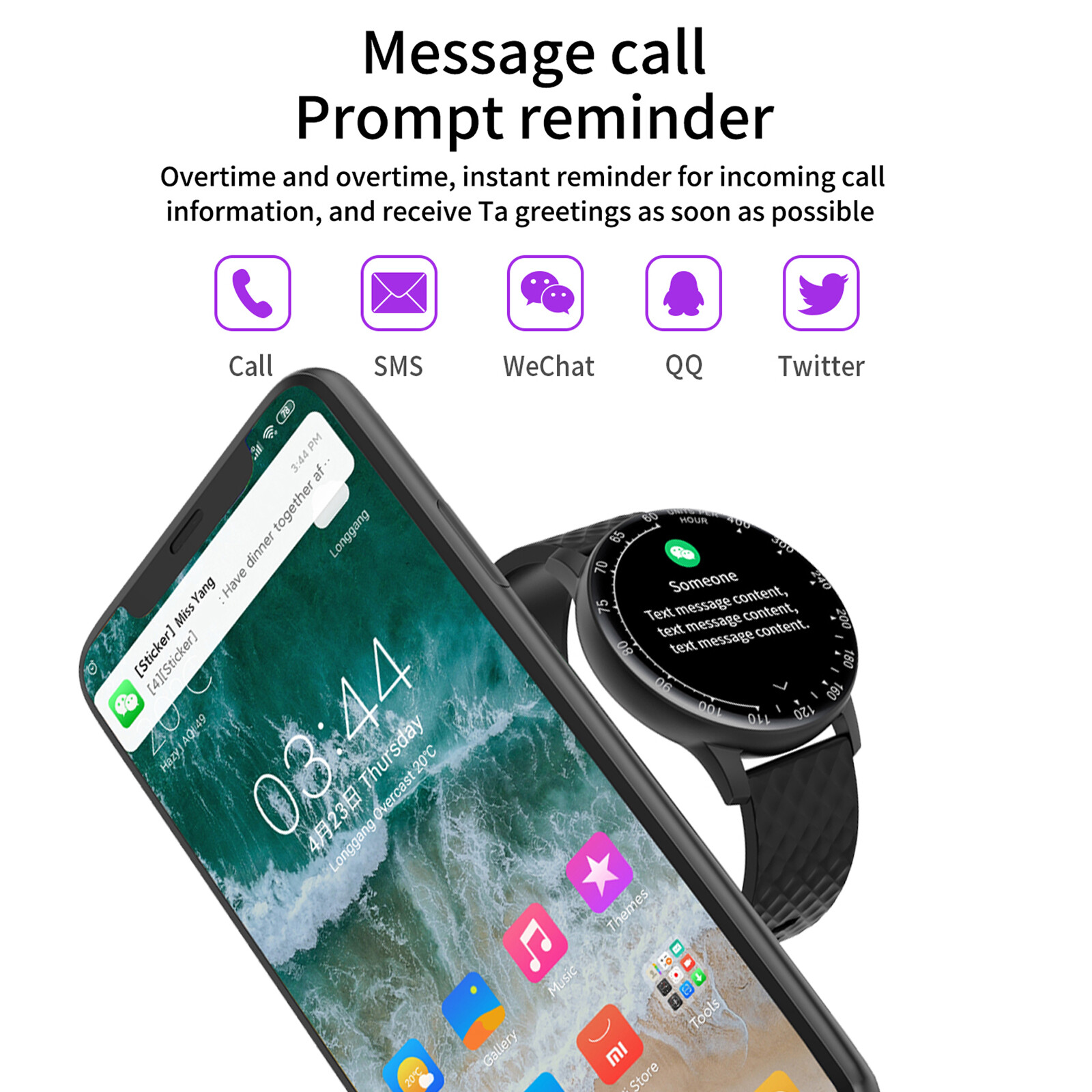 Bluetooth Smart Watch Fitness Tracker Pedometer Sleep Monitor Men‘s Watches-*