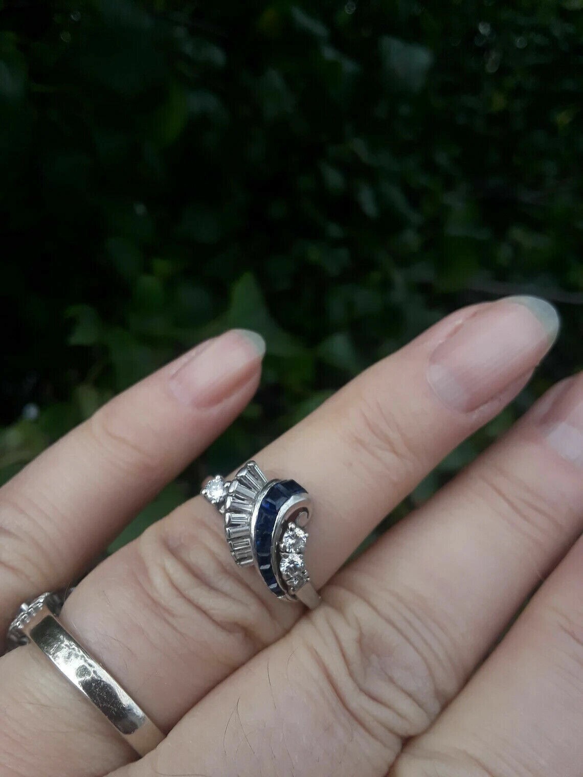 1.50Ct Lab-Created VVS1 Diamond Cocktail Engagement Ring 14K White Gold Finish