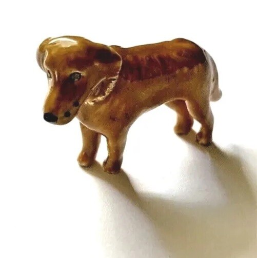Golden Labrador Enamel Adorable Dog Pooch Pin Brooch Hand Painted Erwin Pearl