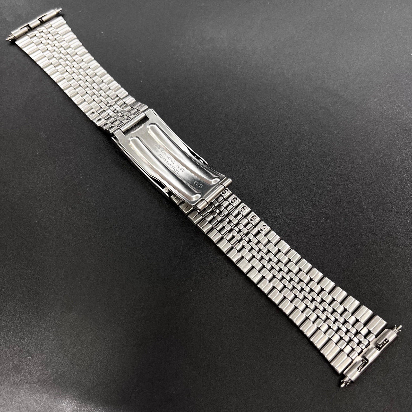 Vintage Maruman 18 to 19 MM Classic St, Steel Japan Men’s Watch Bracelet BS15C