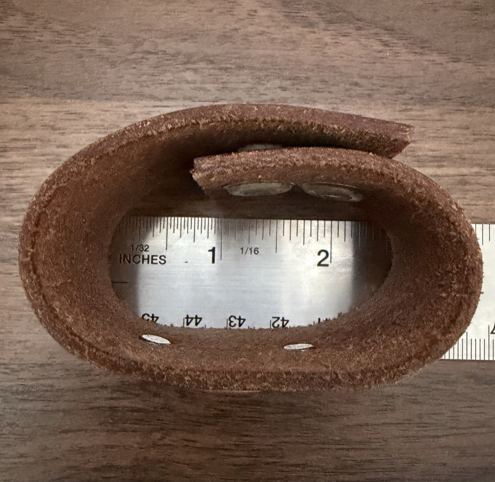 Lean In To Life Leather Cuff Bracelet Wide Brown Stamped Brass Plate Snap Close