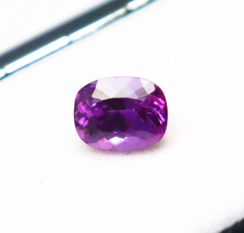 Natural 8.00 Ct Purple Blue Sapphire Cushion Cut Loose Gemstone Certified