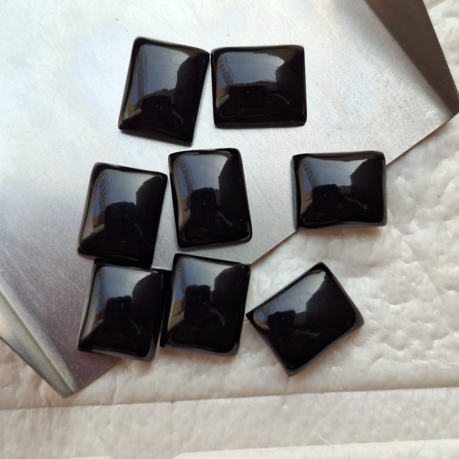 Natural Black Onyx Rectangle Cabochon 6x8mm to 20x25mm Loose Gemstone