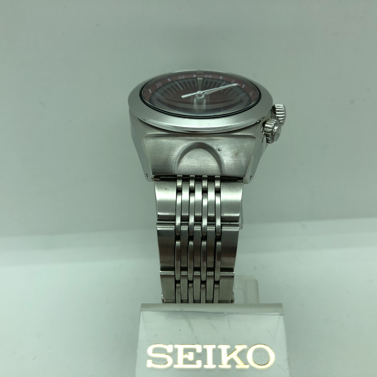 [w2350] SEIKO SUS 4S12-0010 SCFF007 Automatic All original Red dial 25J EX/VG