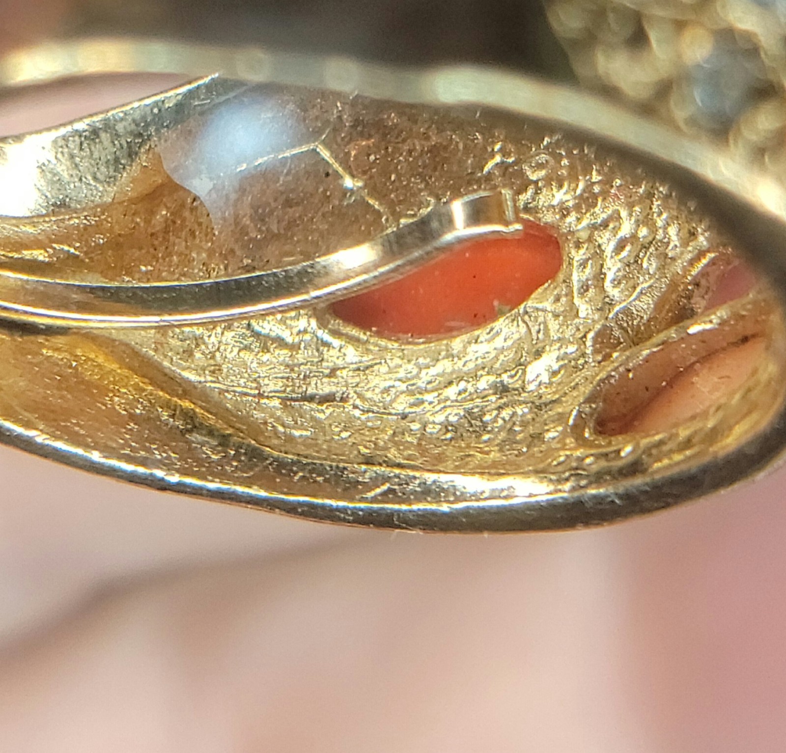 80s VTG Hollywood Glam Landau Signed Rhinestone Ring Chunky Cocktail Adjustable