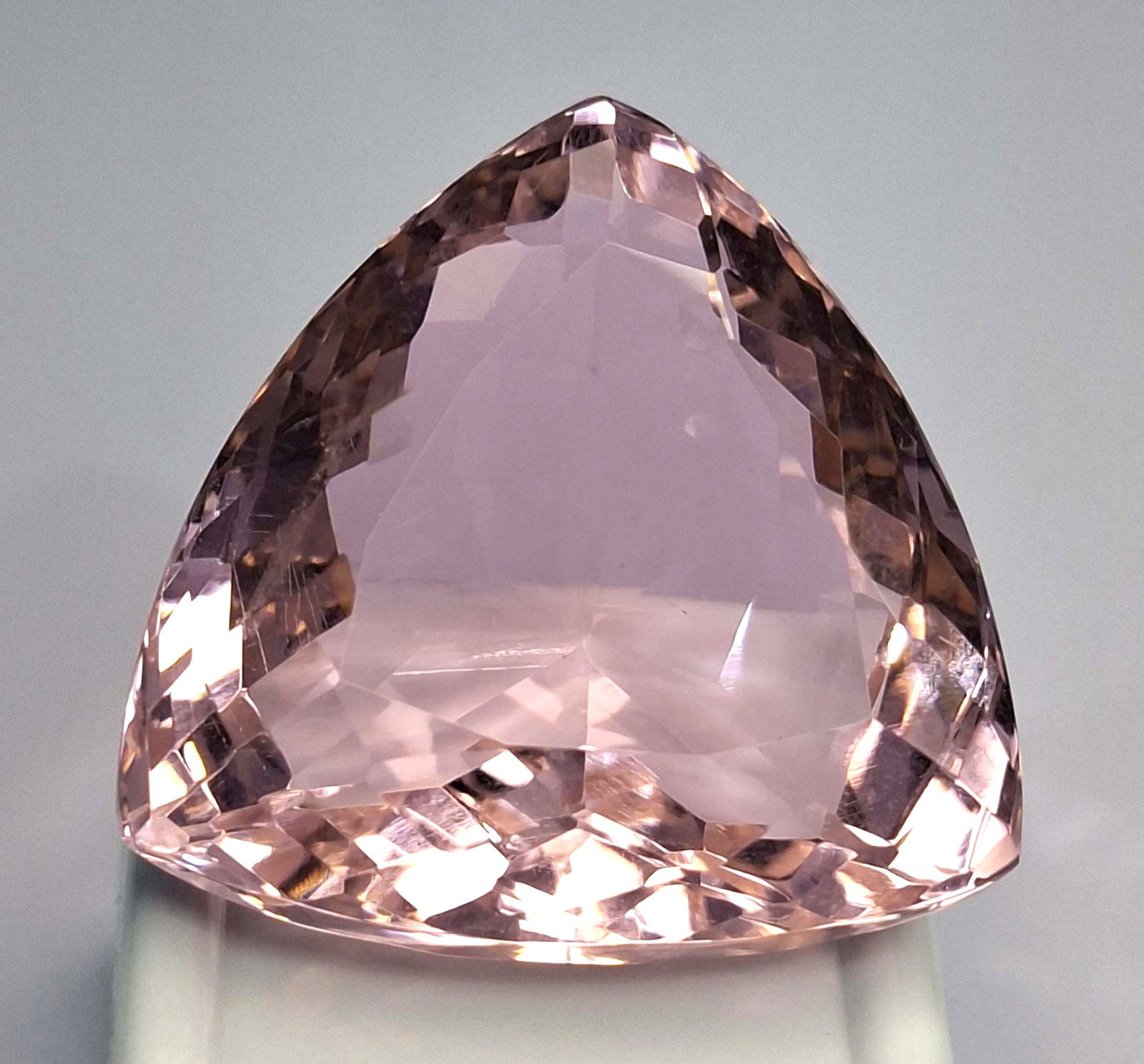 Light Pink Topaz Trillion Cut Natural 101-103 Ct Certified Loose Gemstone SP614