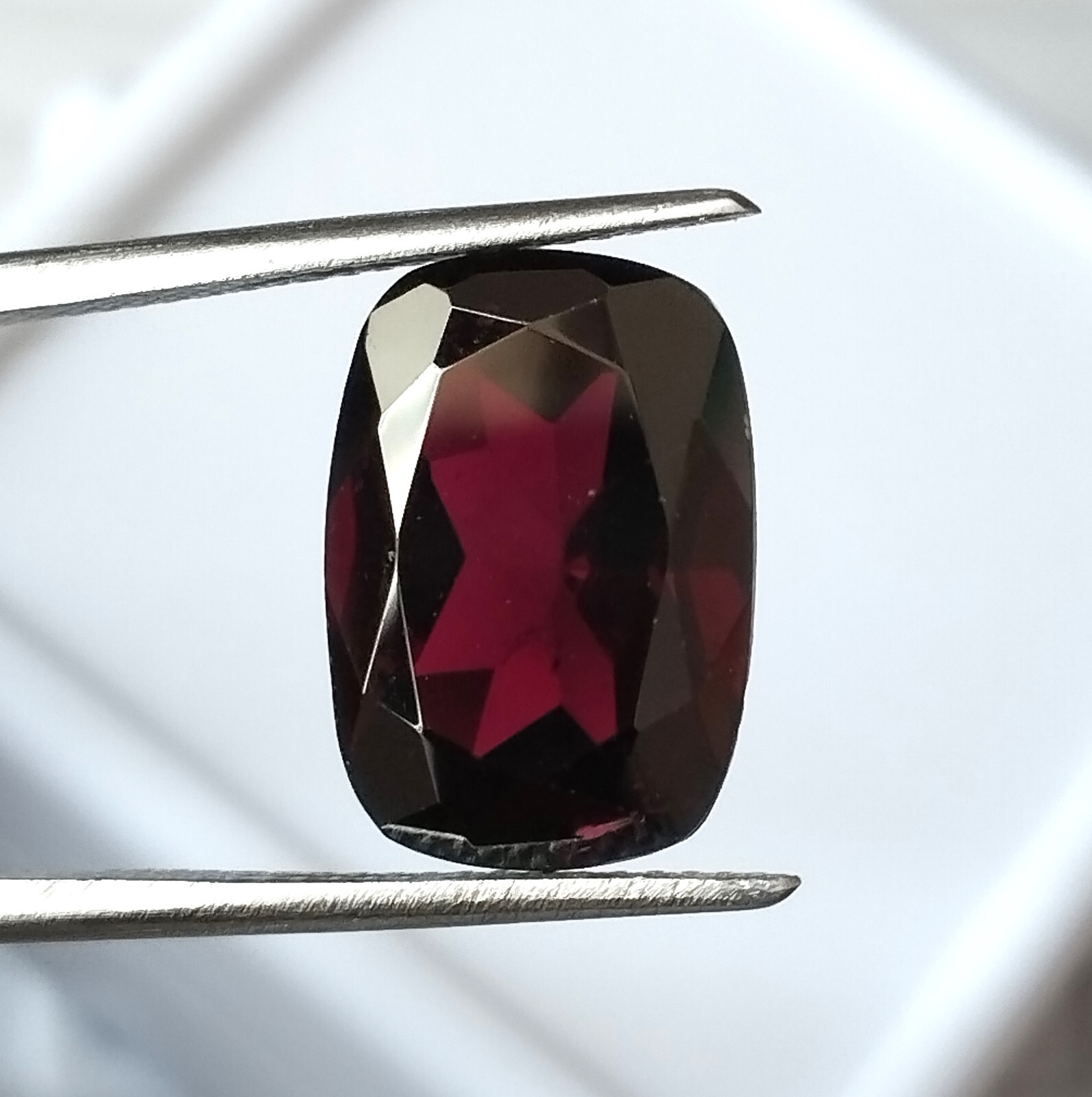 Pink Garnet 14X10 mm Cushion Cut Natural Unheated Faceted Loose Gemstone 8.60 CT